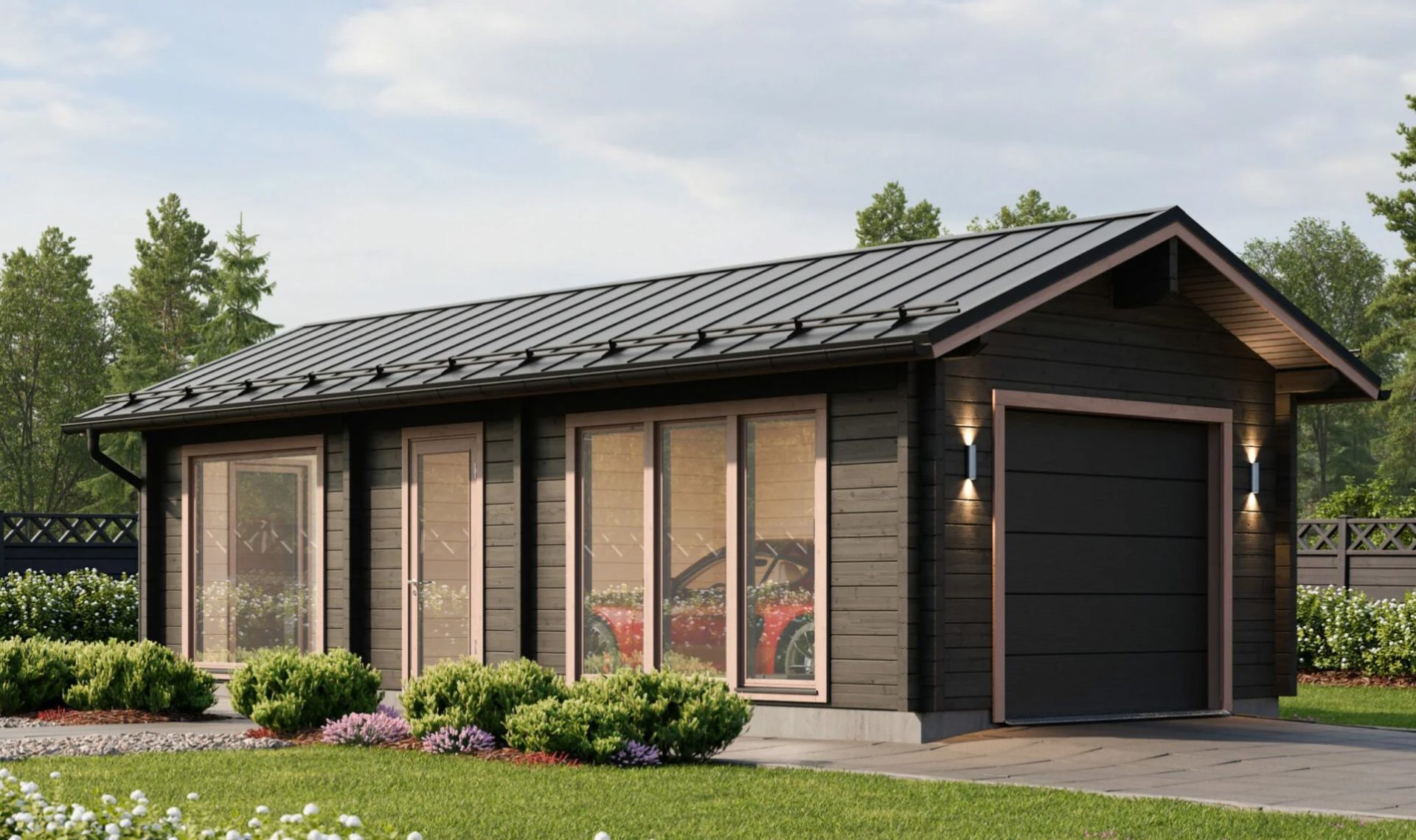 Autotalli Lake 37,5 m²