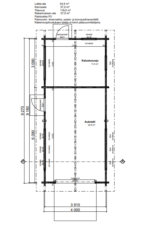 Autotalli Lake 37,5 m² - Image 3